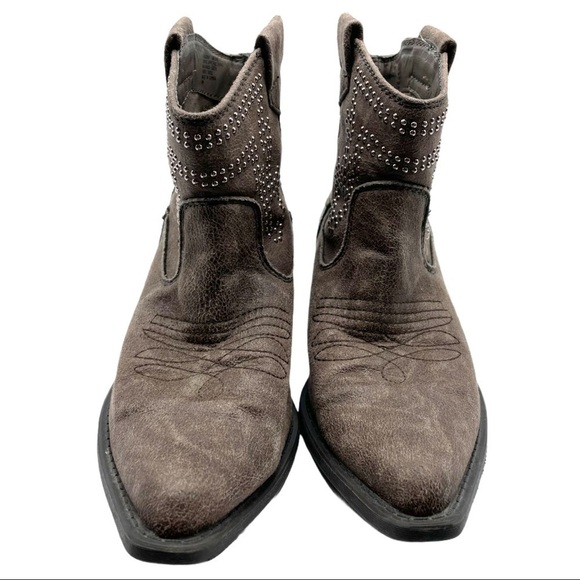 Madden Girl Sanoma Vegan Brown Taupe Short Western Boots Size 6.5 - Picture 12 of 15